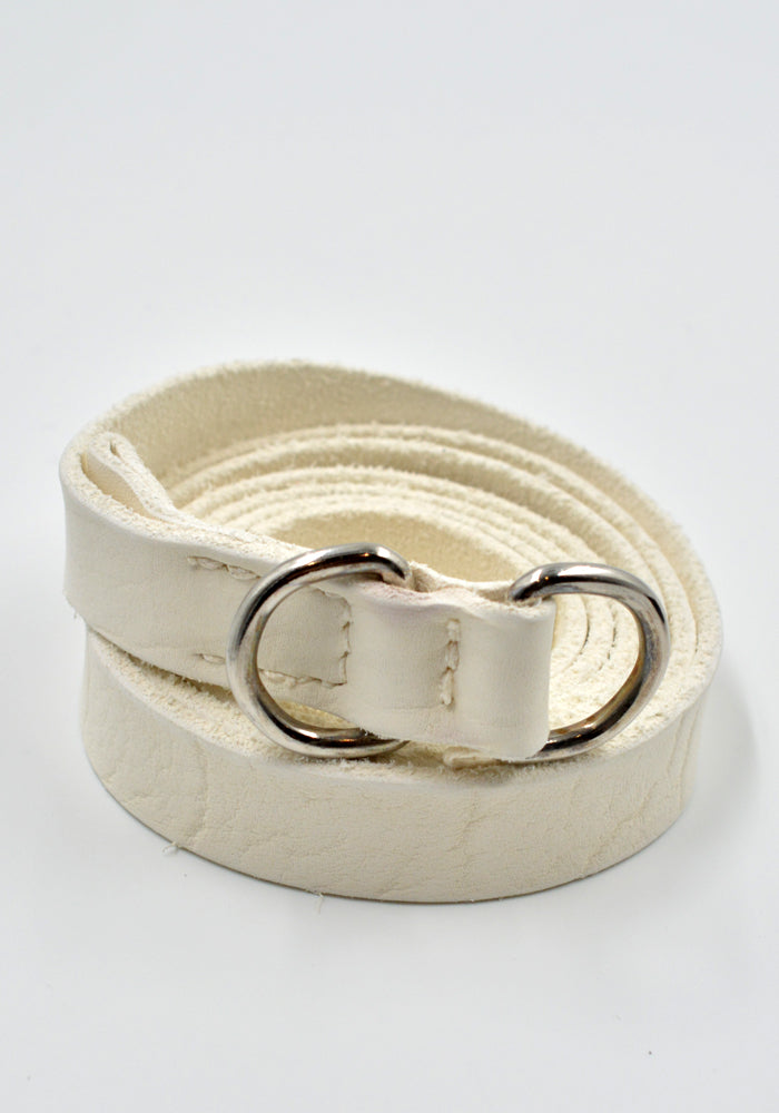 GUIDI BLT0 UNISEX BISON FULL GRAIN LEATHER BELT WHITE | DOSHABURI Online  Shop