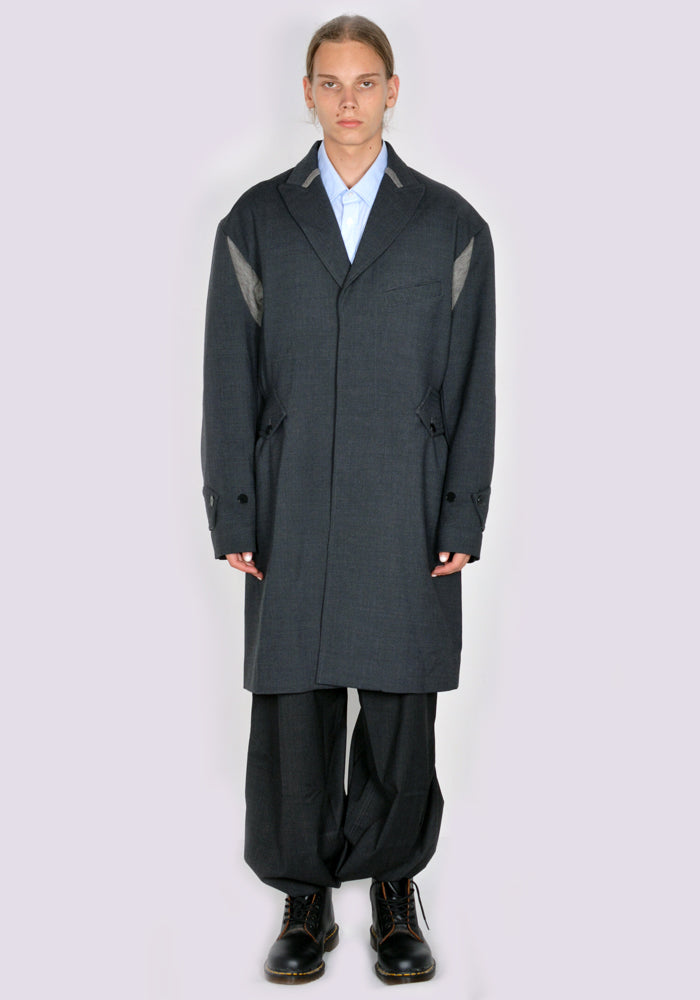 KIKO KOSTADINOV SOLON LONG COAT GREY FW23 | 50%OFF SALE | DOSHABURI