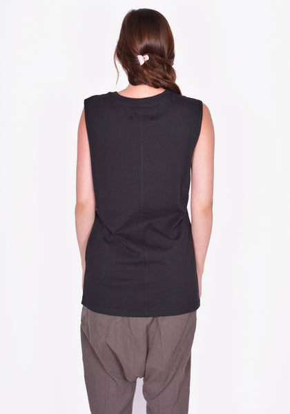 KUSIKOHC ORIGAMI CUT-OUT SLEEVELESS TOP BLACK SS24 | DOSHABURI Online Shop