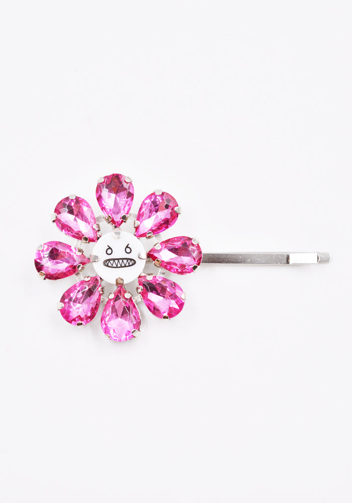 CHARLES JEFFREY LOVERBOY 31140102 METAL CRAZY DAIZY HAIR PIN PINK (New  season FW23)