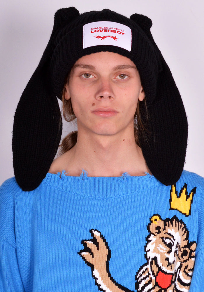 CHARLES JEFFREY LOVERBOY KNITTED CHUNKY RABBIT BEANIE SS24 | DOSHABURI