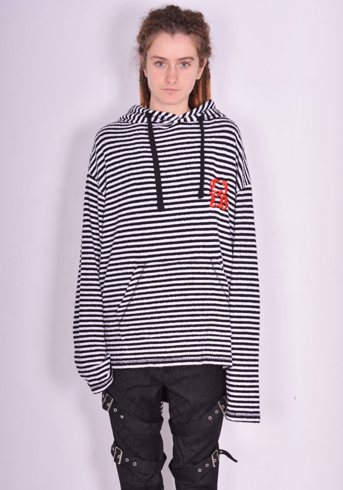 CHARLES JEFFREY LOVERBOY WEE WILLIE WINKIE STRIPE HOODIE BLACK/WHITE SS24 –  DOSHABURI