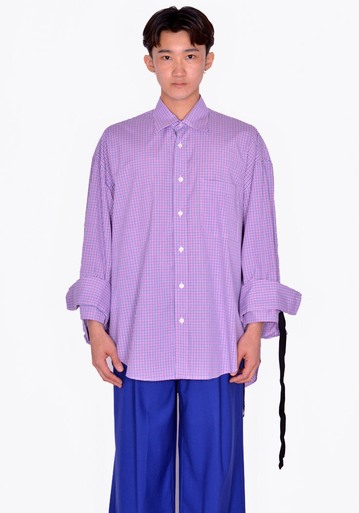 MARINA YEE SS24-0069-554 OVERSIZED SHIRT BLUE/WHITE/LILAC SS24 | DOSHABURI Online Shop