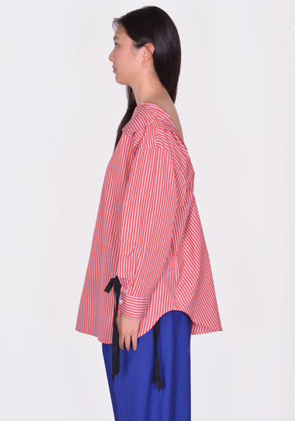 MARINA YEE BACK-TO-FRONT SHIRT RED/WHITE/BLUE SS24 | DOSHABURI Shop