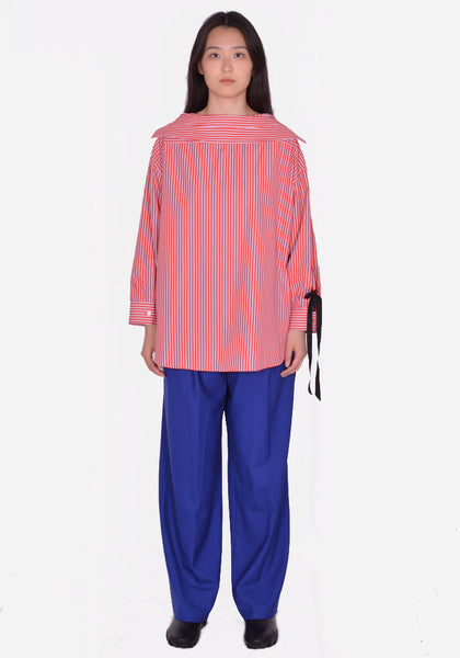 MARINA YEE BACK-TO-FRONT SHIRT RED/WHITE/BLUE SS24 | DOSHABURI Shop