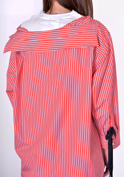 MARINA YEE BACK-TO-FRONT SHIRT RED/WHITE/BLUE SS24 | DOSHABURI Shop