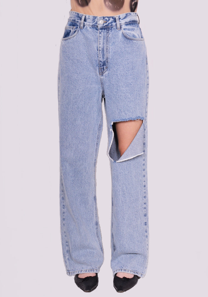 ROKH DENIM PANTS BLUE JEAN DENIM FW23 | DOSHABURI Online Shop