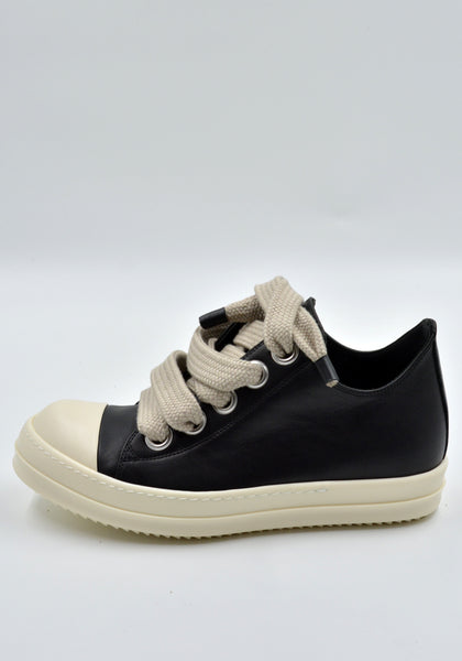 RICK OWENS JUMBOLACED LOW SNEAKERS BLACK FW24 | DOSHABURI Online Shop