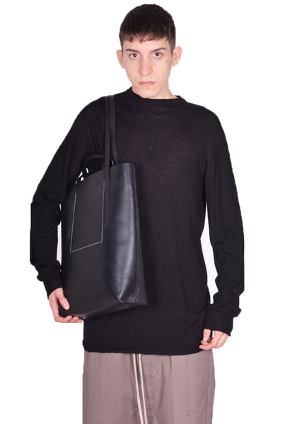 RICK OWENS MEN RA01D0463 LGE MEDIUM SHOPPER BAG BLACK SS24｜DOSHABURI Online Shop