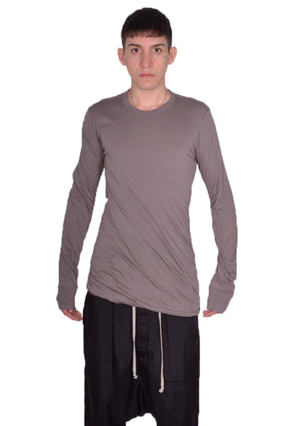 RICK OWENS RU01D3257 UC DOUBLE LAYERED LONG SLEEVE T-SHIRT DUST SS24 | DOSHABURI Online Shop