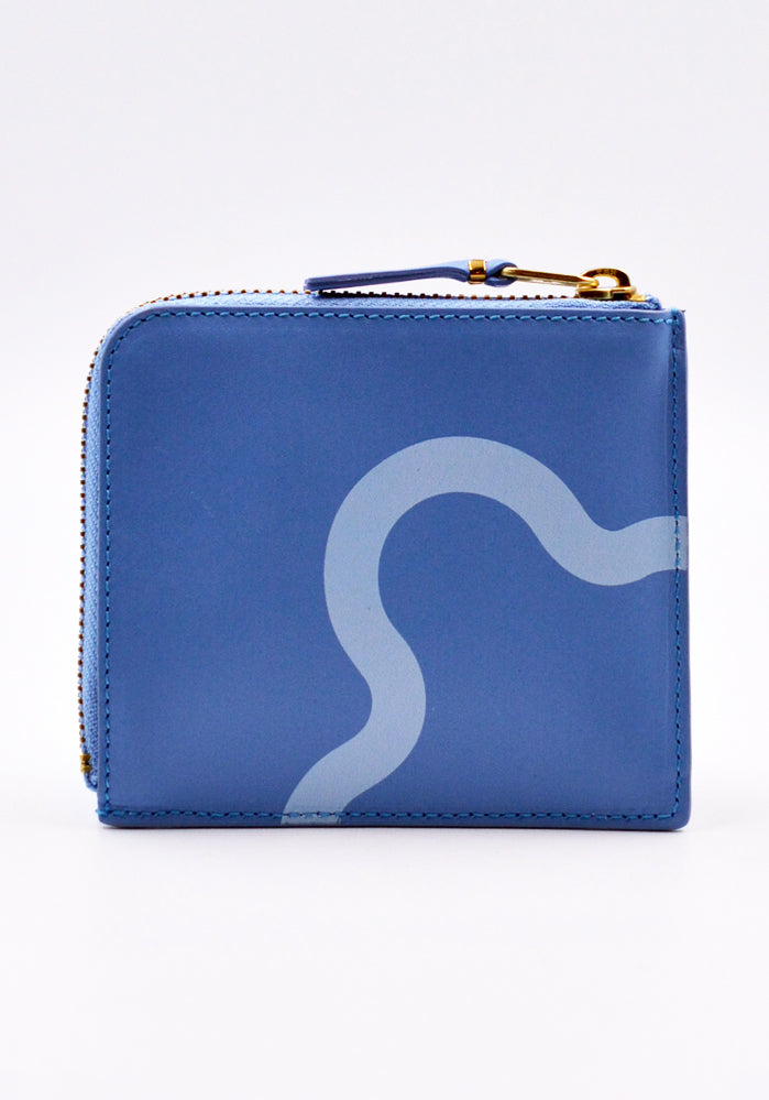 COMME DES GARCONS SA3100RE RUBY EYES ZIP WALLET ICE-BLUE