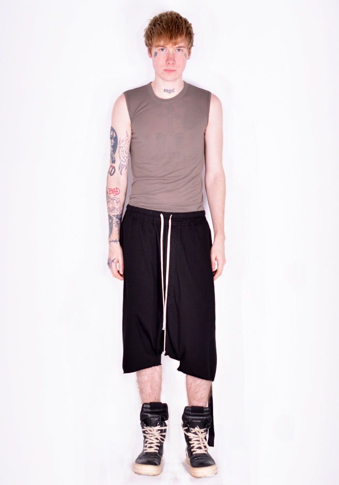 RICK OWENS DRKSHDW DU01B7380 RN DRAWSTRING PODS SHORTS BLACK SS22 |  DOSHABURI Shop