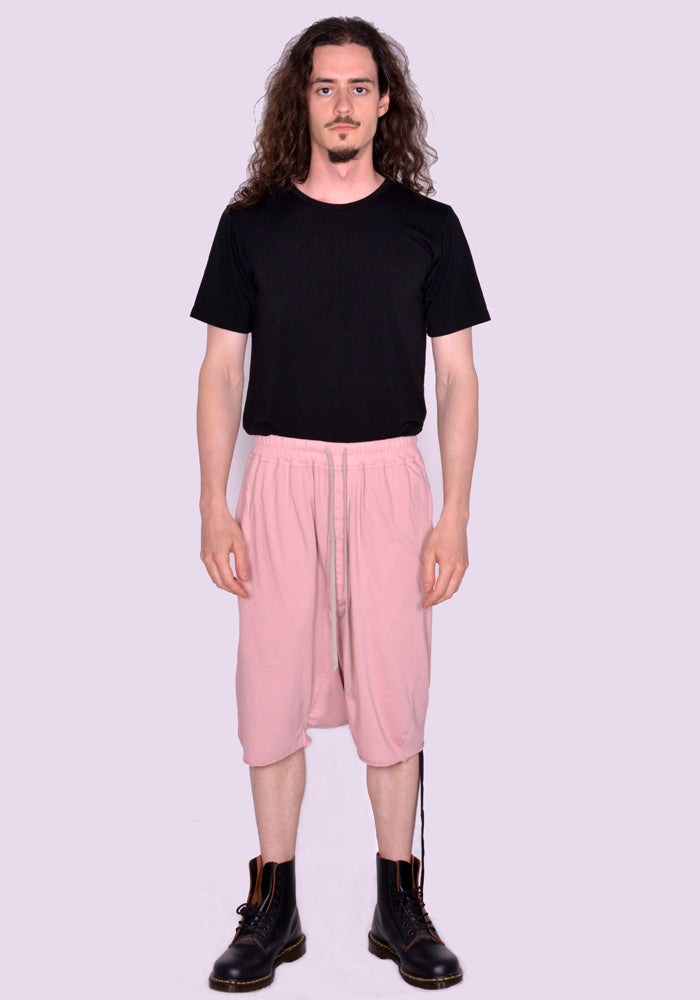 RICK OWENS DRKSHDWDRAWSTRING PODS SHORTS FADED PINK SS23 | DOSHABURI