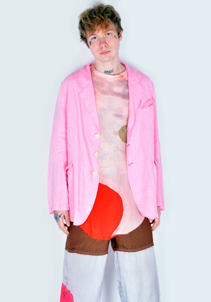 EDWARD CUMING WASHED OUT TAILORED BLAZER PINK SS22 | DOSHABURI Shop