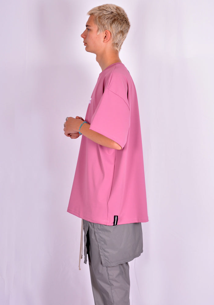 GUACAMOLE 20-2007-PNK RASH GUARD/HALF OVERSIZE T-SHIRT PINK