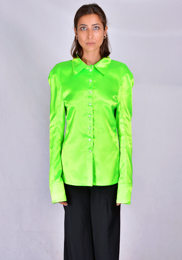 KWAIDAN EDITIONS TILTED SHIRT NEON GREEN 2020FW | 50%OFF SALE – DOSHABURI