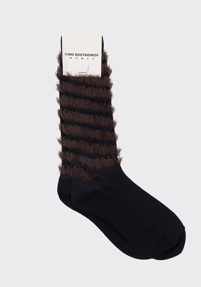 KIKO KOSTADINOV KKWAW22SO01-51 SPIRAL TRIM SOCK BLACK/ANTHRACITE