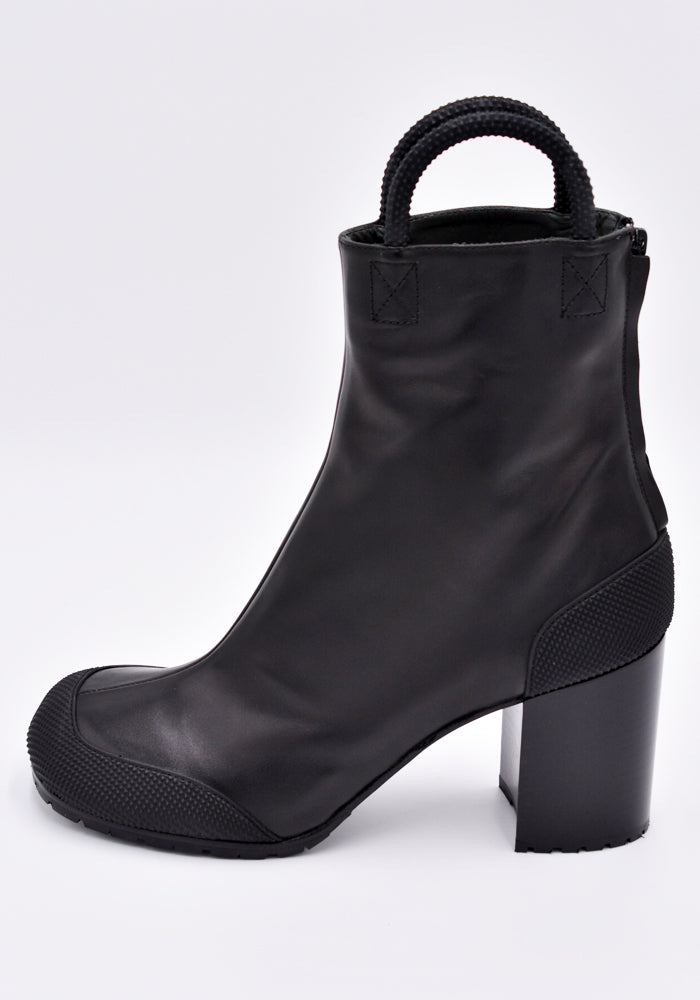RANDOM IDENTITIES BOOT-01 WORKER LEATHER BOOTS BLACK