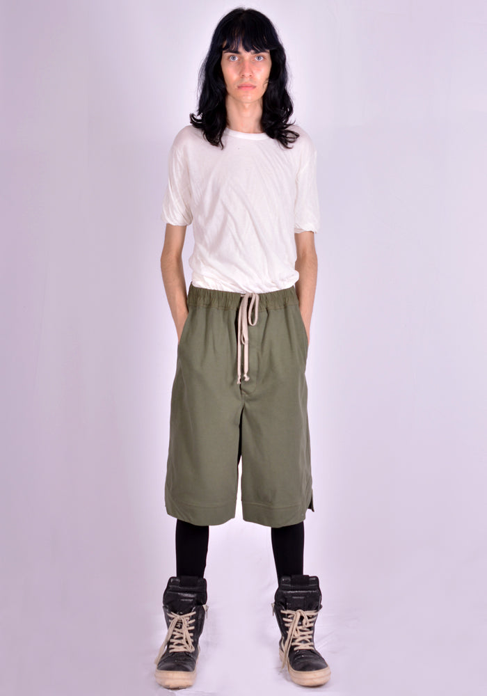 RICK OWENS DRAWSTRING KARLOFF BOXER SHORTS GREEN FW21 | 50%OFF SALE | –  DOSHABURI