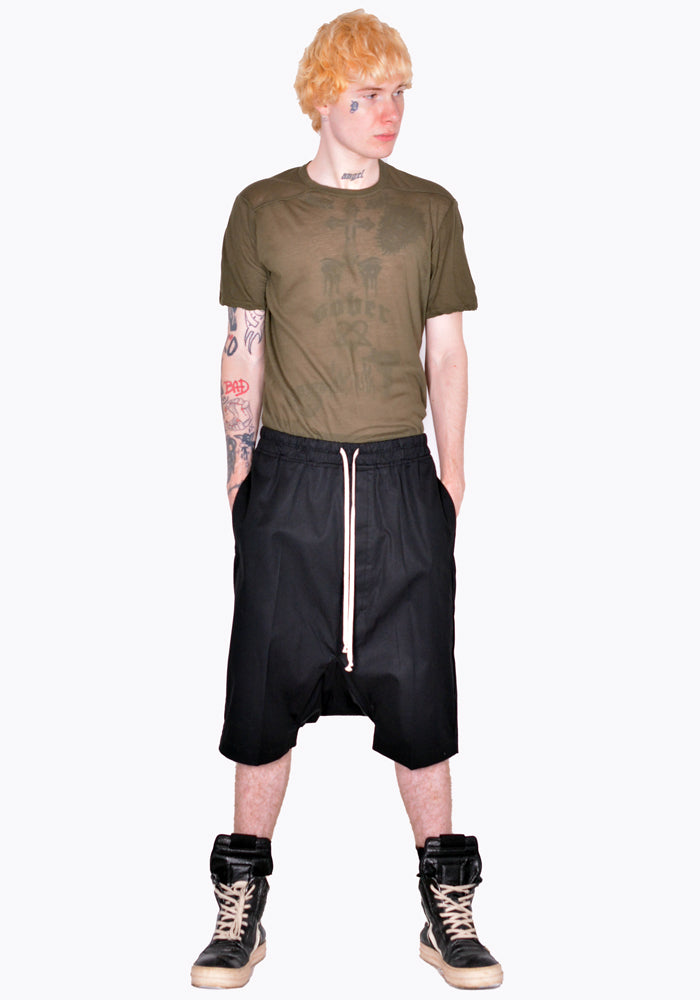 RICK OWENS RICK'S PODS SHORTS COTTON BLEND BLACK FW22 | DOSHABURI Shop