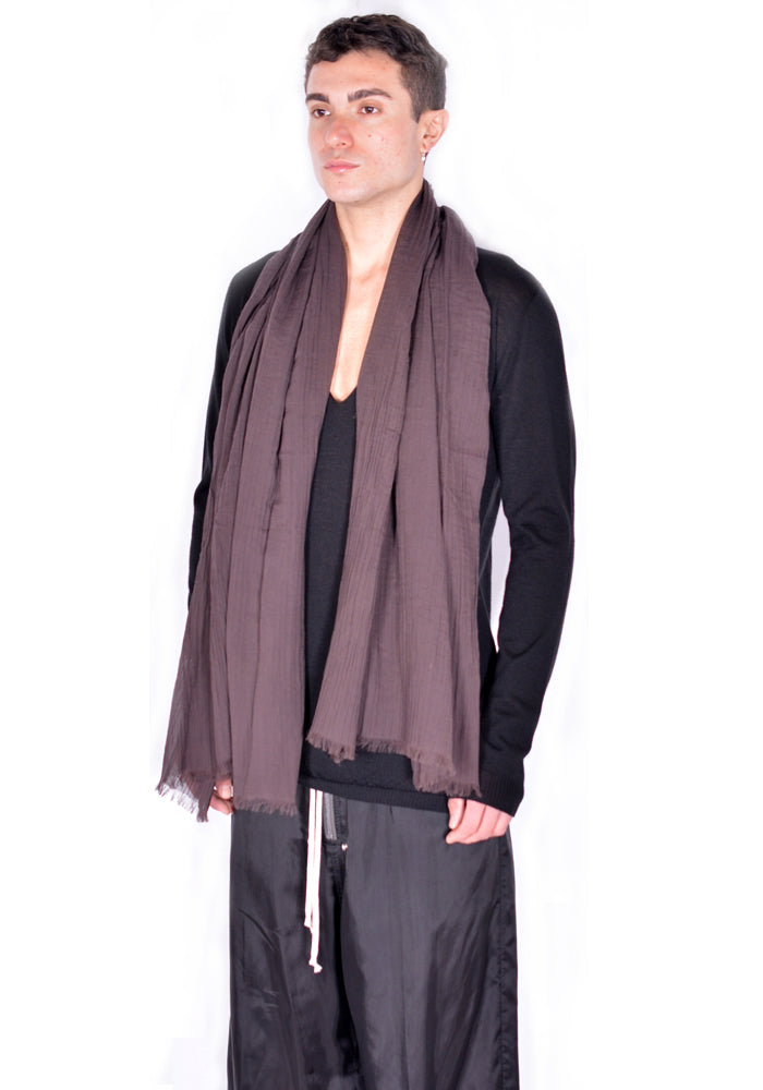 RICK OWENS MEGA SCARF COTTON OXBLOOD SS22 | DOSHABURI Online Shop