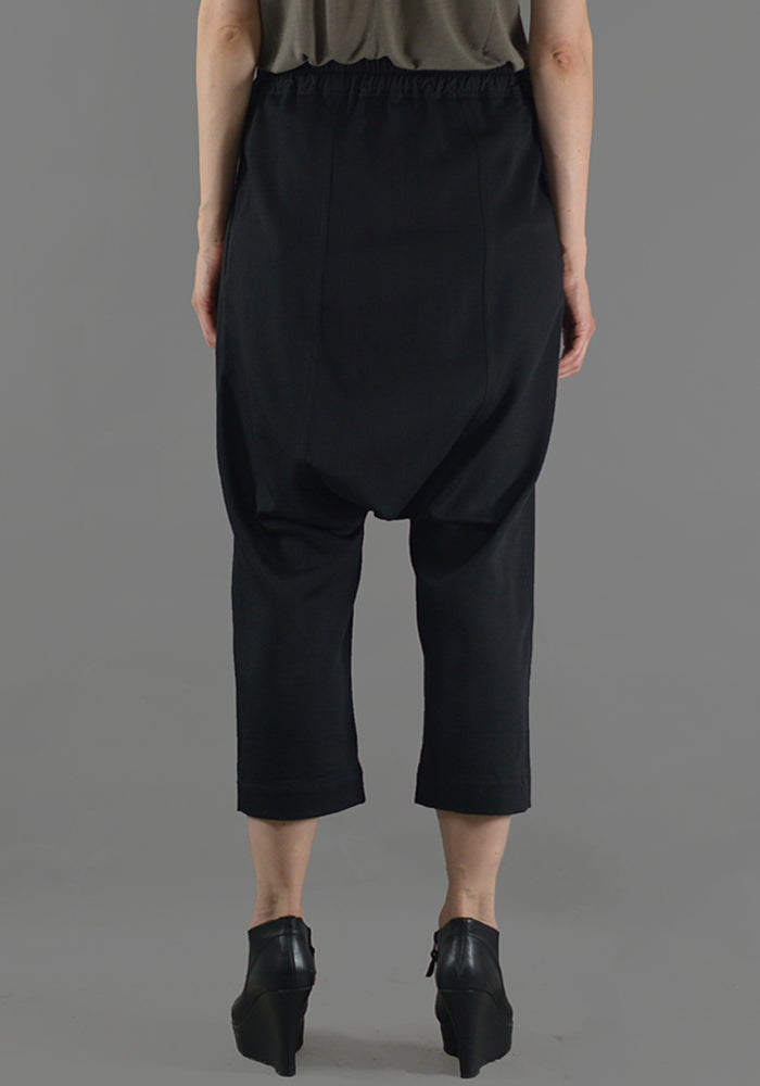 RICK OWENS DRAWSTRING CROPPED PANTS BLACK 19FW-DOSHABURI Online Shop