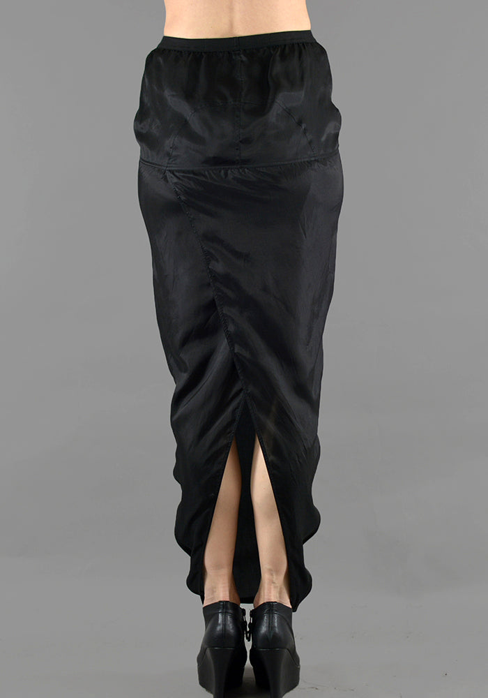 RICK OWENS SOFT PILLAR SKIRT BLACK SALE 50%OFF-DOSHABURI Online Shop