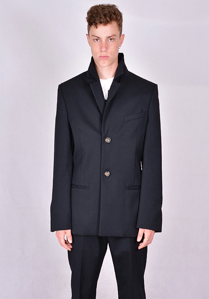 TELFAR SINGLE BREASTED BLAZER BLACK | 50%OFF SALE | DOSHABURI